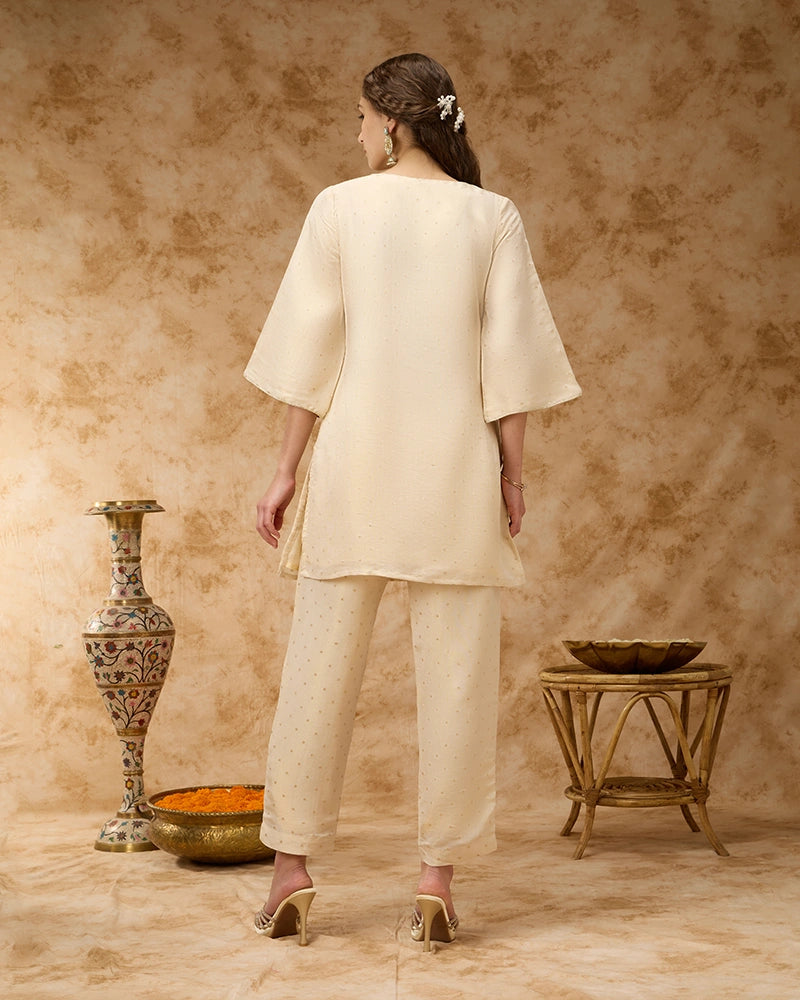 Brocade Co-ord Set - Off White