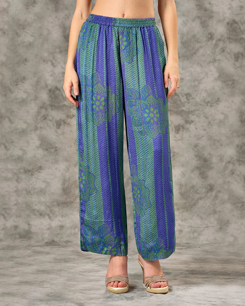 Bandhani co-ord set - Navy