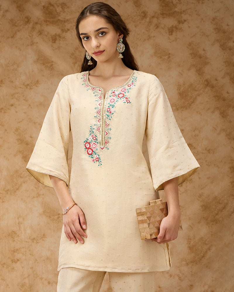 Brocade Co-ord Set - Off White