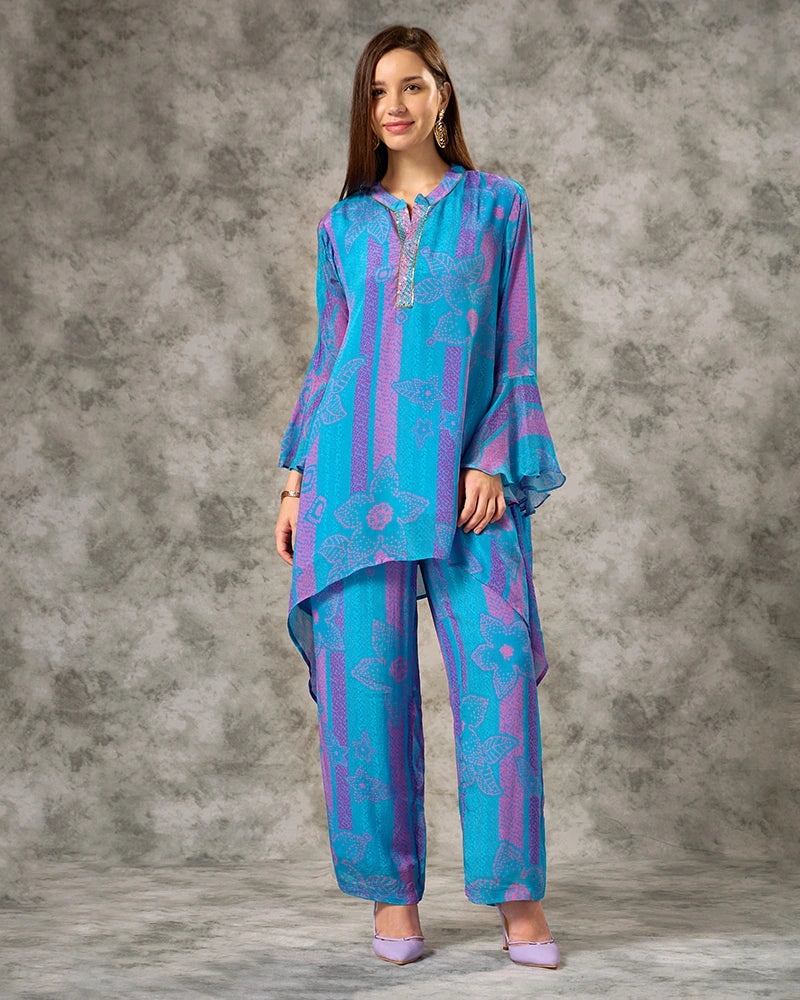 Bandhani Co.ord Set - Blue