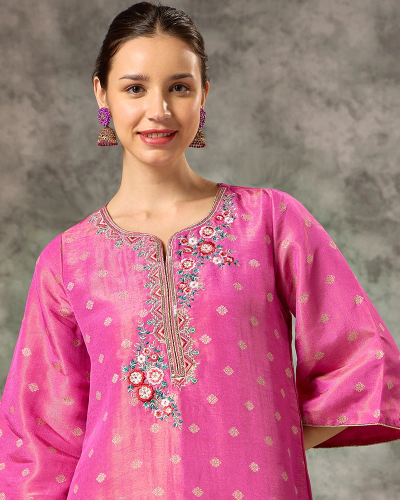 Brocade Co-ord Set - Pink