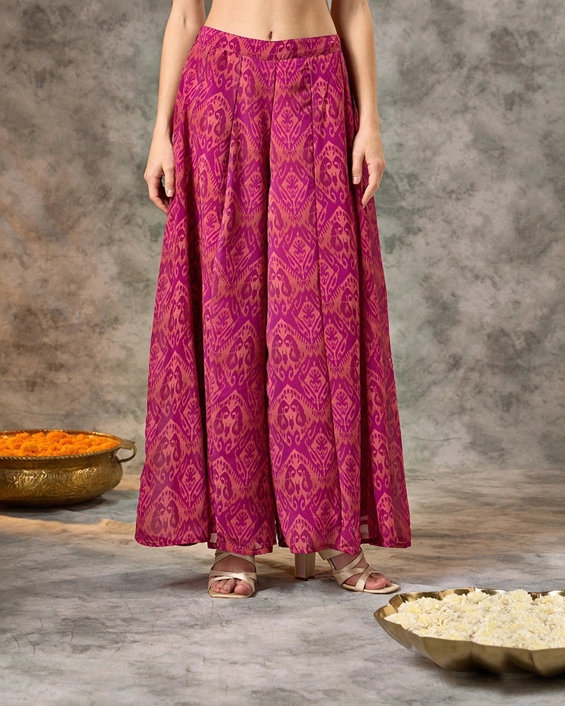 Asymmetric Zari Embroidered Kurta Set